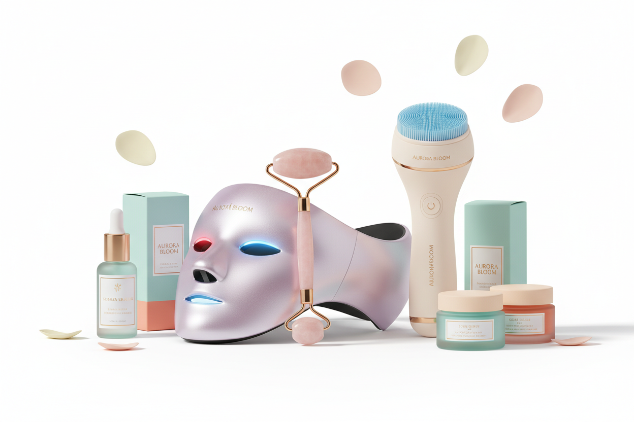 Appareils beauté électroniques joyeux et lumineux
